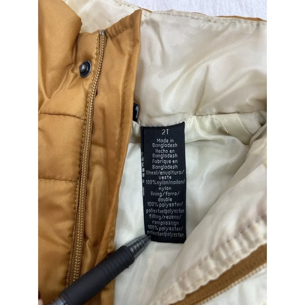 Calvin Klein Boys 2T Rugby‎ Style Puffer Vest Gold Outdoor Preppy Play Vtg